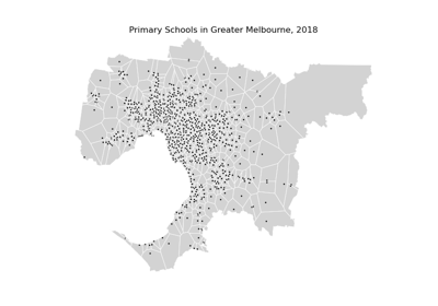 Voronoi of Melbourne primary schools
