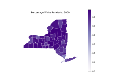 Choropleth of New York State population demographics